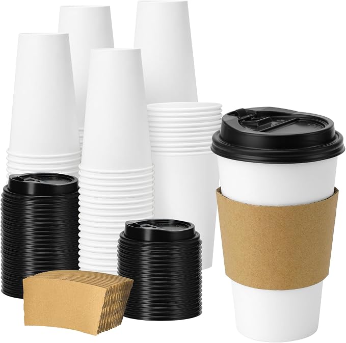 Clawsoff 50 Pack 16 oz Disposable Coffee Cups by BuyNow