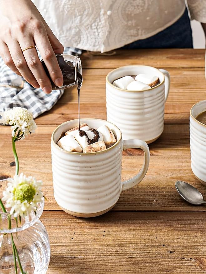 LE TAUCI Coffee Mugs 18 oz, Ceramic Mug Set, Coffee Cups - Image 3
