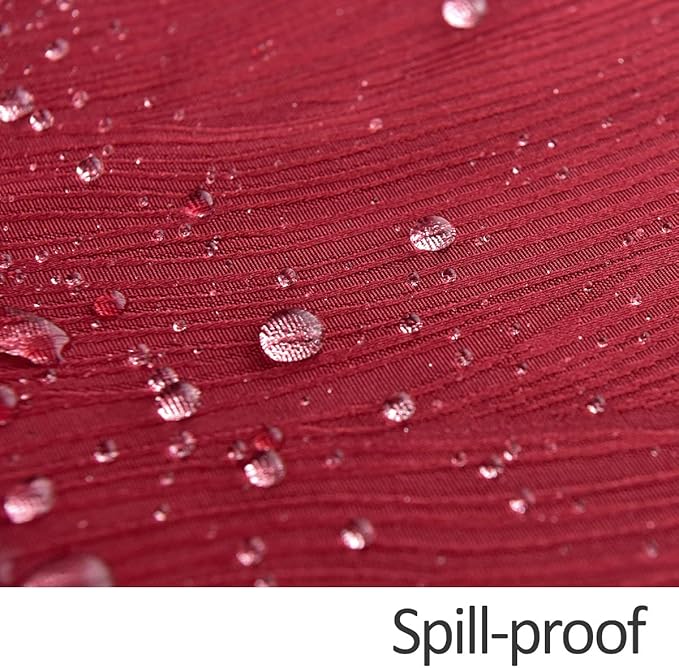 maxmill Jacquard Table Cloth Swirl Design Waterproof Antiwrinkle Heavy Weight Soft Tablecloths for Circular Table Cover and Kitchen Dinning Tabletop Square 60 x 60 Inch Red