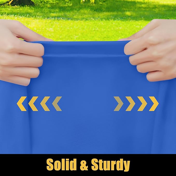 Smiry Rectangle Picnic Table Cloth, Waterproof Elastic Fitted Tablecloths for 5 Foot Tables, Washable Polyester Table Cover for Camping, Indoor and Outdoor (Blue, 30"x60")