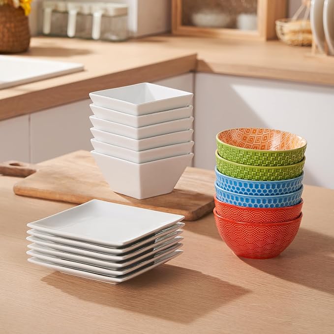 12 Oz Dessert Bowls Set of 6, 4.8" Small Porcelain Ice Cream Bowls Set | - Image 7