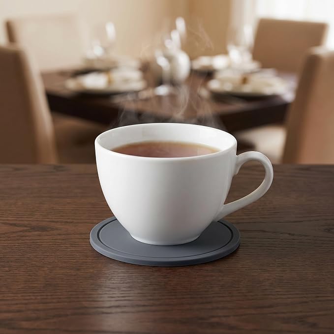 9 Colors Silicone Round Coasters Set, Heat Resistant Non-Slip Drink Coasters - Image 2