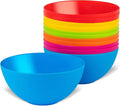 PLASKIDY Plastic Bowls Set of 12 Kids Bowls - 24 Oz Microwave & Dishwasher Safe by PLASKIDY
