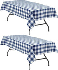 Checkered Tablecloth, 2 Pack, 60 x 102 inch, Stain and Wrinkle Resistant by Hiasan