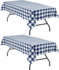 Checkered Tablecloth, 2 Pack, 60 x 84 inch, Stain and Wrinkle Resistant by Hiasan