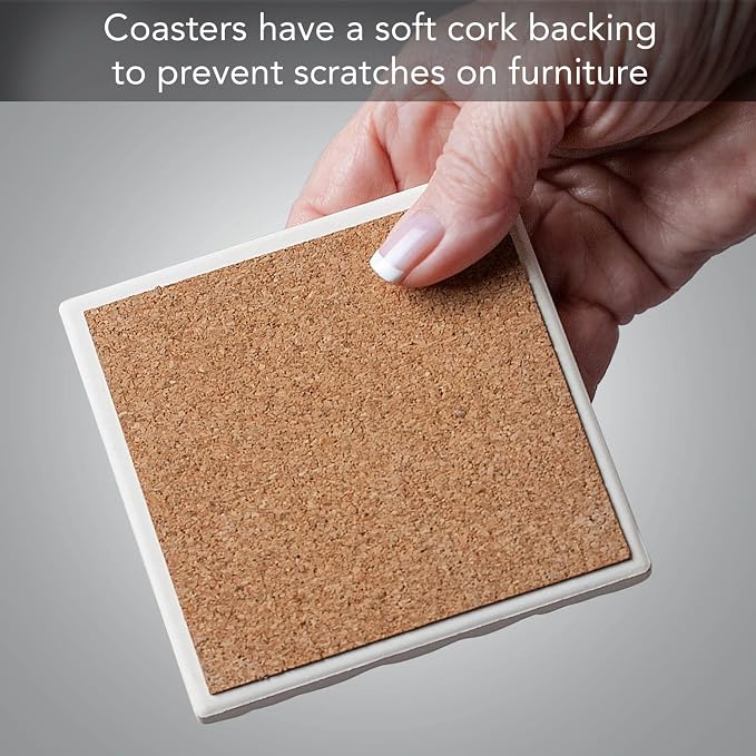 Thirstystone Hummingbird Flight 4 Pack Tumbled Tile Stone Coasters | 4" Square - Image 5