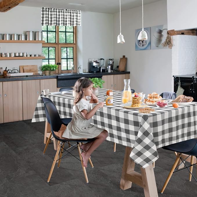 Buffalo Plaid Tablecloth, 2 Pack, 54 x 80 inch, Stain and Wrinkle Resistant - Image 2