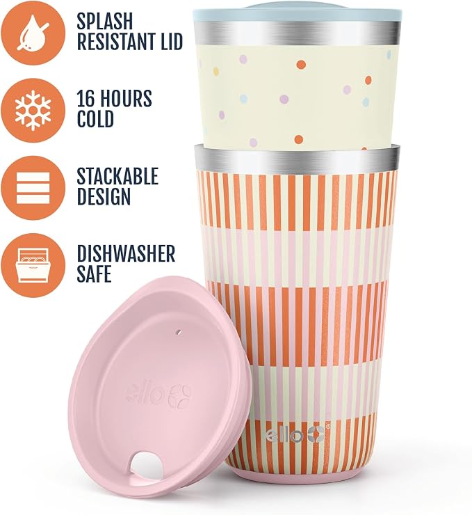 Ello 16oz Stainless Steel Stacking Cups - Image 3
