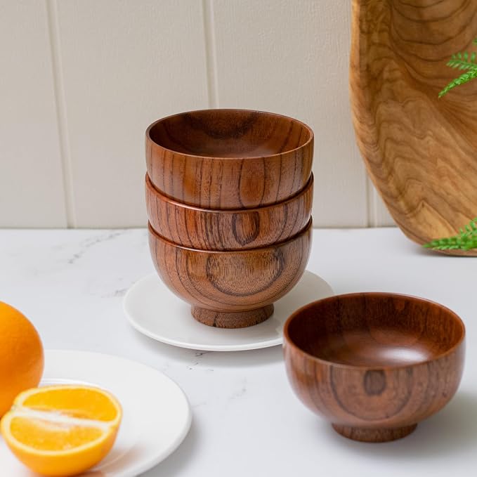 Handmade Wood Bowl, for Rice, Decoration - Image 9