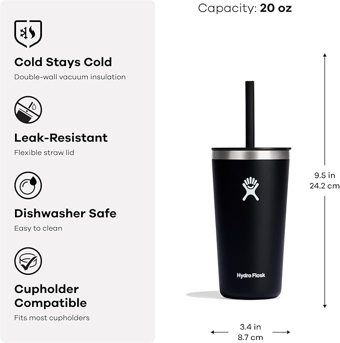 Hydro Flask 20 Oz All Around Tumbler Straw Lid Botanical Bliss Agave - Image 3