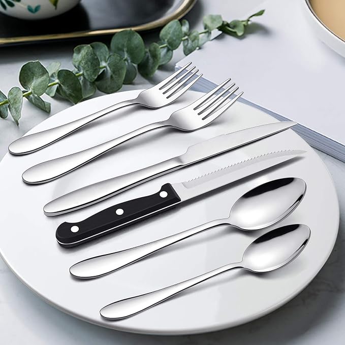 LIANYU 24-Piece Silverware Set - Image 7