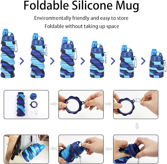 Collapsible Water Bottles Travel water bottle Sports Portable Sport Water - Image 4