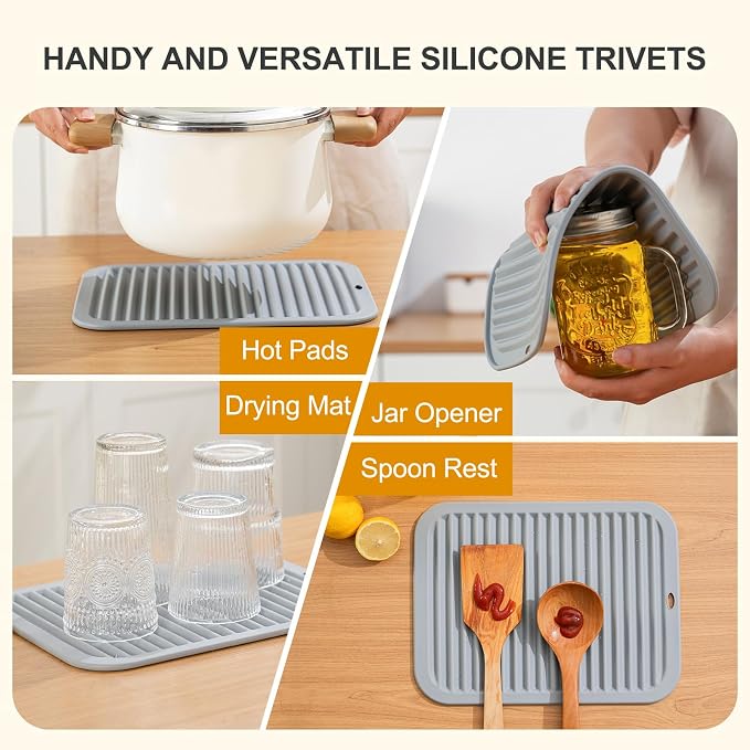 9"x12" Heat Resistant Silicone Trivets - Image 3