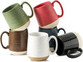 Hasense Ceramic Coffee Mugs Set of 6, 15 oz Large Porcelain Mugs by Hasense