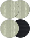 Sage Green Coasters Set of 4, Absorbent Coasters by Unknown