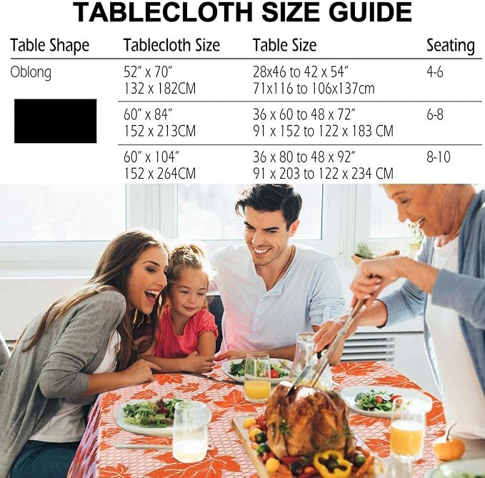 Thanksgiving Tablecloth 60 × 104 Inch - Image 2