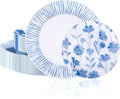 U-QE 50Pcs Blue Plastic Plates by U-QE