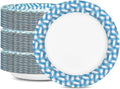 Ginkgo Paper Plates 8.5 inch Bulk 150 Count | Heavy Duty Disposable Medium by HOME