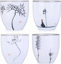 I-MART 4 Pcs Japanese Tea Cup Set, Chinese Style Ceramic Kung Fu Cups by I-MART