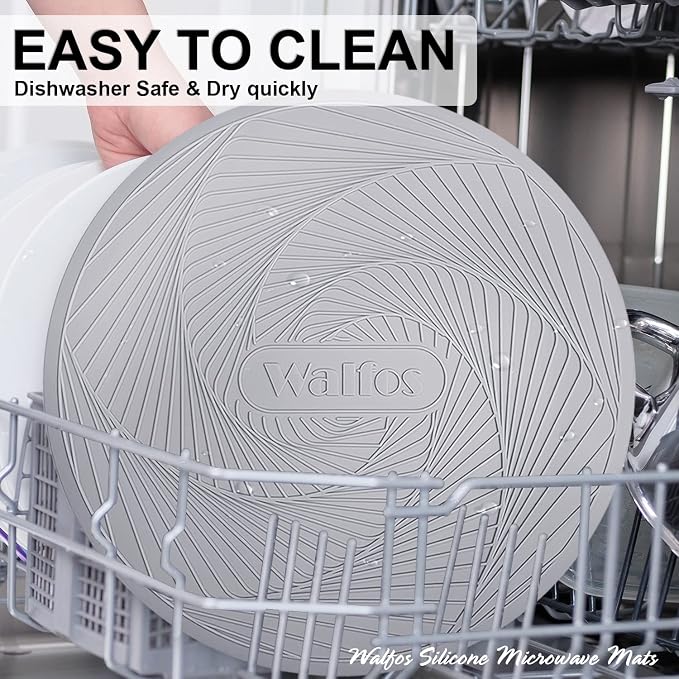 Walfos 12-Inch Silicone Microwave Mat & Pot Holders, Non-Slip Heat Resistant - Image 8