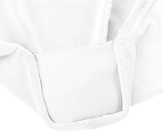 LZY Spandex Table Covers 6 Feet, Stretch/Fitted Table Covers for 6 Feet Folding Table, Rectangular Spandex Table Cloths for Wedding Party or Event (6FT-2PCS, White)