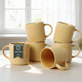 MONITO 16Oz Coffee Mugs Set of 6, Rustic Ceramic Coffee Cups Set by MONITO
