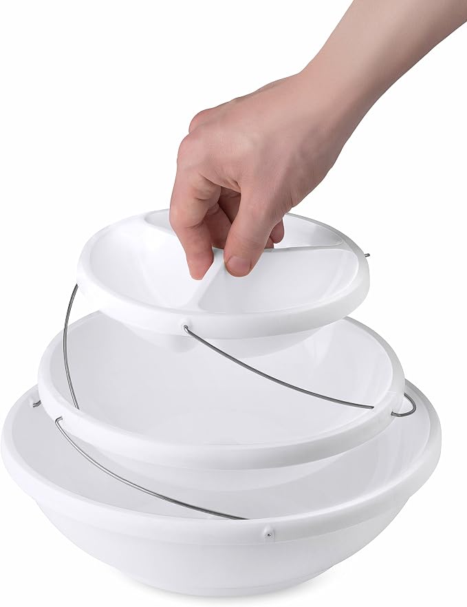 Masirs 3-Tier Collapsible Bowl: Decorative Design Folds - Image 3