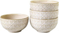 26 Oz Cereal Bowls Set of 4, 6 inch Ceramic Soup Bowl by FEENMAICeramicHome