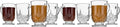 Godinger Coffee Mugs, Tea or Hot Water Glass Cups by Godinger