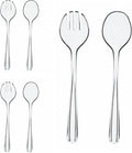 KLIFA- CONWAY series, 3 Sets of Sturdy Acrylic Salad Servers, Shatterproof by KLIFAHome