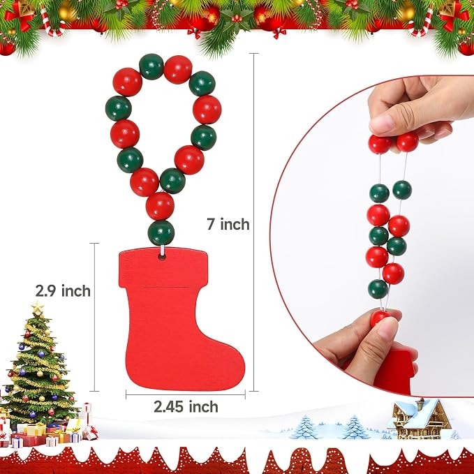 KPOSIYA Christmas Napkin Rings Set of 12, Snowflake Socks Napkin Rings - Image 3