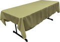 LA Linen Polyester Poplin Washable Rectangular Tablecloth, Stain and Wrinkle Resistant Table Cover 60x90, Fabric Table Cloth for Dinning, Kitchen, Party, Holiday 60 by 90-Inch, Sage Dark