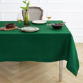 Solino Home Linen Tablecloth for Rectangle Tables 60 x 108 Inch - 100% Pure Linen Christmas Green Table Cloth - Fete, Machine Washable Cloth Tablecloth for St Patricks Day