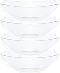 PLASTICPRO Disposable 128 ounce Square Serving Bowls, Party Snack or Salad Bowl by PLASTICPRO