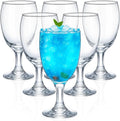 Patelai Set of 6 Water Goblet, 16 oz Clear Drinking Glasses Bulk Dishwasher Safe by Patelai