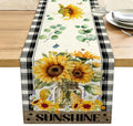 Sunflower Table Runner, Buffalo Floral Table Runners Decorations | Sunflower by Unknown
