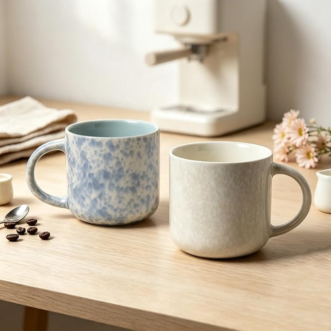 MONITO 12 OZ Coffee Mugs Set of 4, Modern Ceramic Coffee Mugs Set - Image 6
