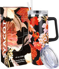 SYACOT 40 oz Tumbler with Handle and Straw Stainless Steel Insulated Tumbler by SYACOT