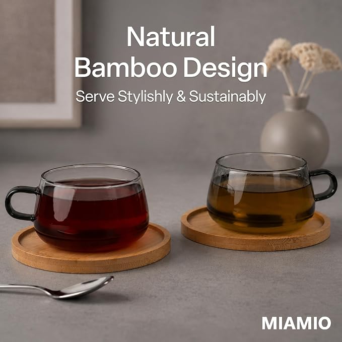 MIAMIO - Cappuccino Glasses/Tea Glasses Set - Olea | Borosilicate tea glasses - Image 6