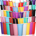 Honeydak 100 Pack Tumbler with Straw and Lid Bulk Cups by Honeydak