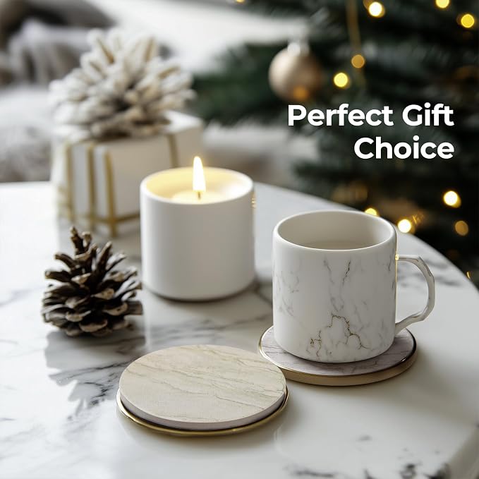 LIFVER Coasters for Coffee Table, Coasters for Drinks Absorbent, Drink Coasters - Image 8