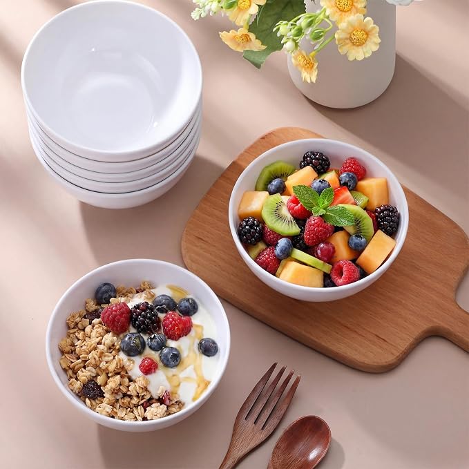 Tioncy 50 Pcs Bowls Set Unbreakable Dessert Soup Salad Bowls - Image 7