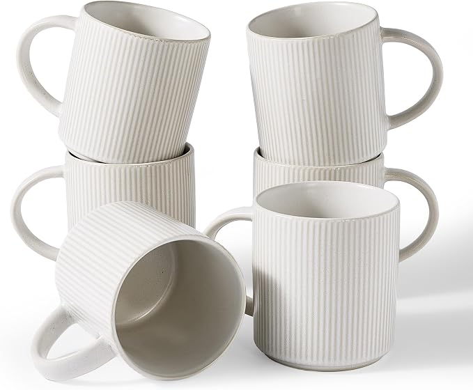 famiware Coffee Mug Set for 6, Star 16 oz Catering Mugs Cup Set by Famiware