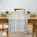Baby Blue Eyes Hand Block Print 100% Cotton Reusable Table Runner 16" X 90" by Ridhi