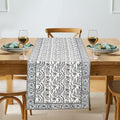 Baby Blue Eyes Hand Block Print 100% Cotton Reusable Table Runner 16" X 70" by Ridhi