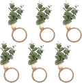 Set of 6 Rustic-Style Napkin Rings by Unknown