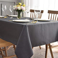 maxmill Jacquard Tablecloth Swirl Design Water Resistance Antiwrinkle Heavy Weight Soft Table Cloth for Buffet Banquet Parties Event Holiday Dinner Rectangle 60 x 84 Inch Charcoal