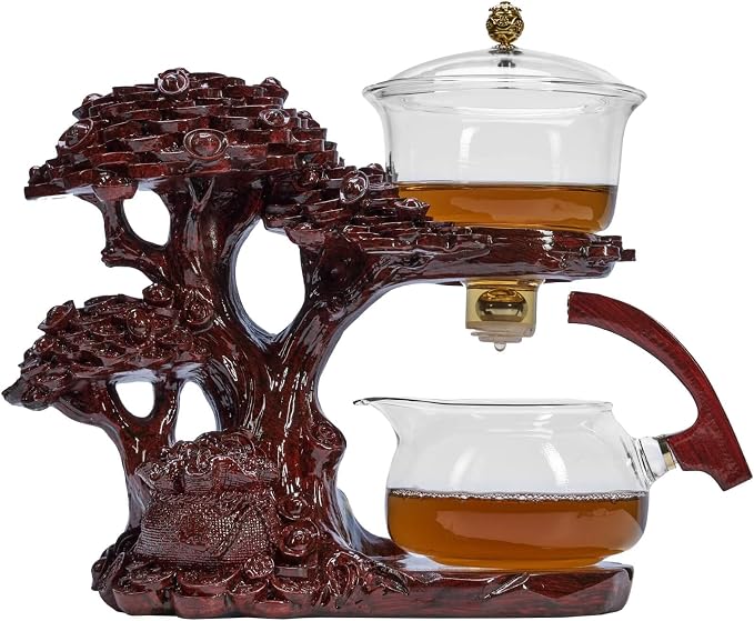 Zurucily Glass Teapot Set with Infuser Semi Automatic Tea Set Magic Teapot by zurucily