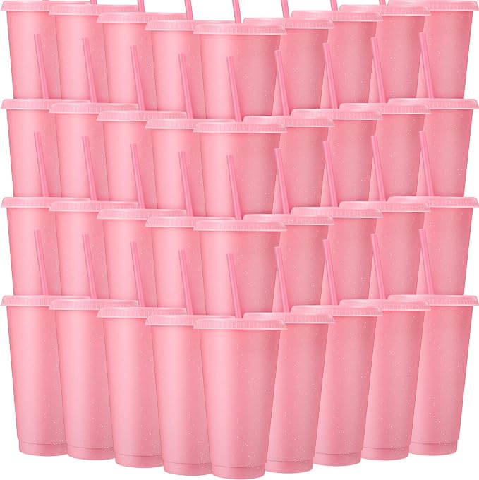 Honeydak 60 Pack Tumbler with Straw and Lid Bulk Cups by Honeydak