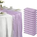12 Pack Lilac Purple Cheesecloth Table Runner – 10FT x 12pcs Boho Gauze Table by HQ-SITE